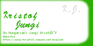 kristof jungi business card